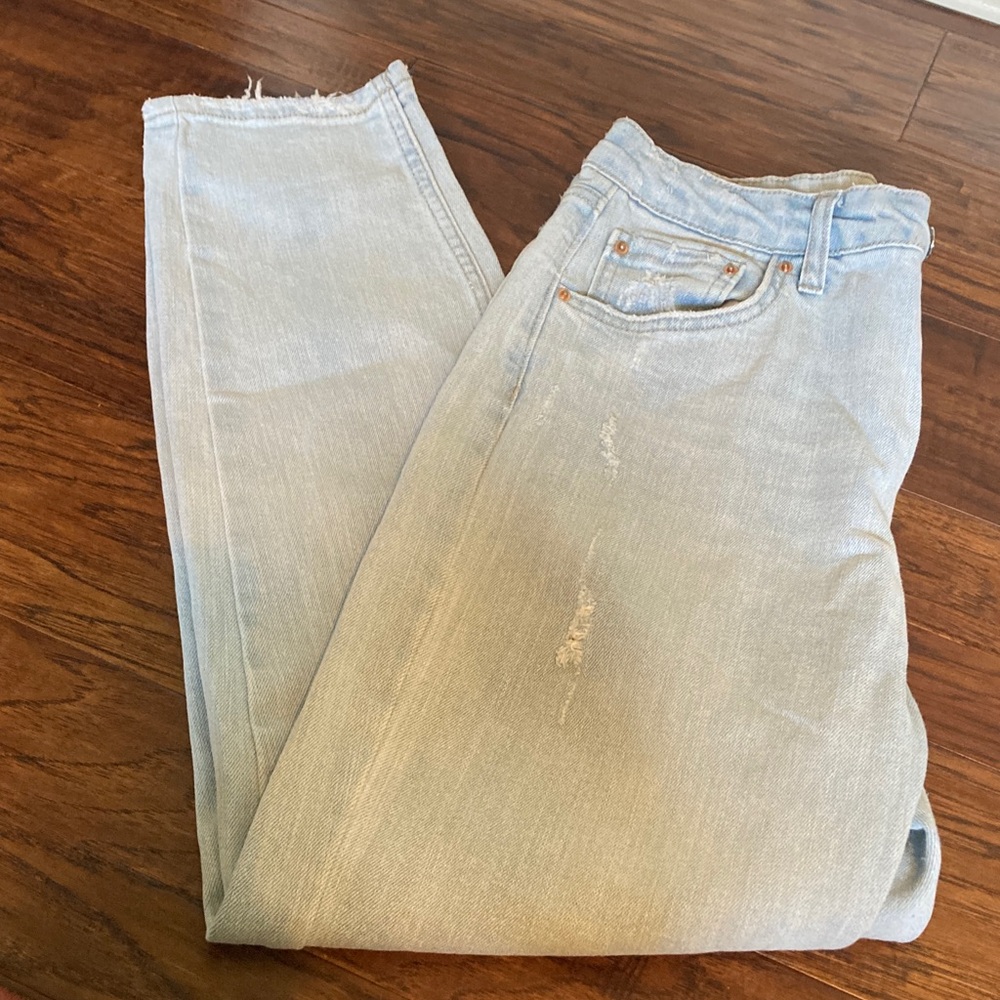 Wild Fable Light Blue Straight Leg Distressed Jeans